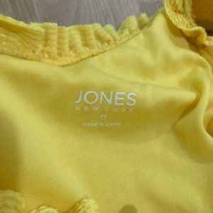 Jones New York One Shoulder Yellow Swimsuit Size M